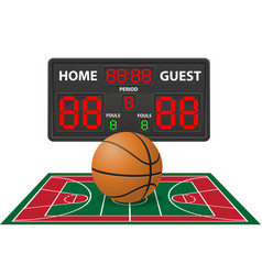 Basketball Sports Digital Scoreboard Royalty Free Vector