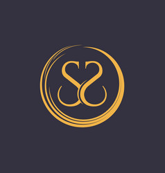 Letter s logo icon shaped swan for your business Vector Image