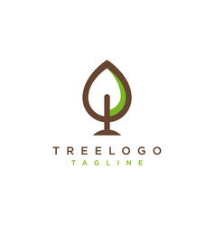 Tree leaf and cross church logo icon template Vector Image