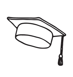 Simple graduation cap icon Royalty Free Vector Image