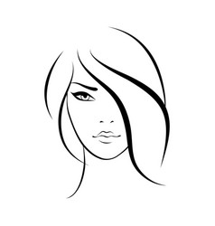 Beautiful woman face icon Royalty Free Vector Image