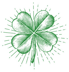 Four Leaf Clover Sketch Vector Images Over 240