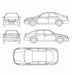 Car line draw insurance rent damage condition Vector Image