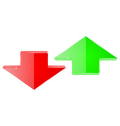 Green and red up down arrows Royalty Free Vector Image