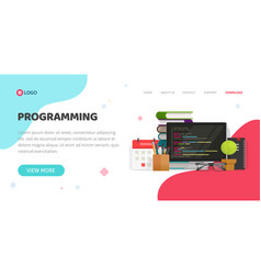 Coding concept website development and app Vector Image