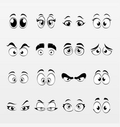 Variety facial eyes set Royalty Free Vector Image