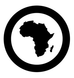 Map of africa icon black color flat style simple Vector Image