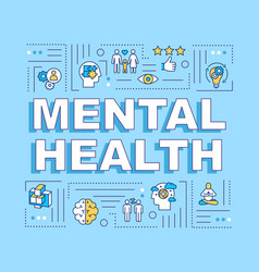 Adolescent mental health and wellbeing word Vector Image