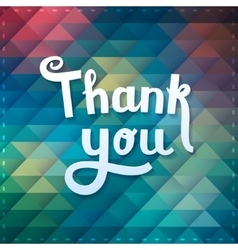 Thank you hand lettering Royalty Free Vector Image