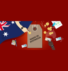 Made in australia gold label Royalty Free Vector Image