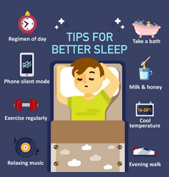 Healthy sleep poster Royalty Free Vector Image