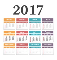 2017 Calendar Icon Royalty Free Vector Image - VectorStock