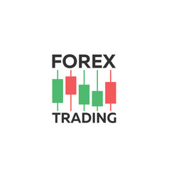 Logo candlestick trading chart analyzing in forex Vector Image