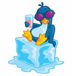 Penguin on ice Royalty Free Vector Image - VectorStock