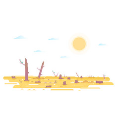 Tropical deforestation Royalty Free Vector Image
