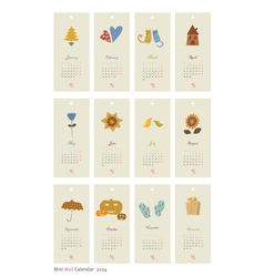 Calendar 2014 Royalty Free Vector Image Vectorstock