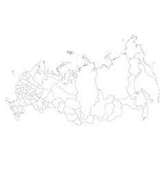 Russia - political map federal divisions Vector Image