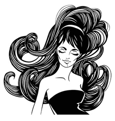 Draw Curly Hair Girl Vector Images Over 1 0