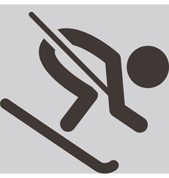 Downhill skiing icons Royalty Free Vector Image