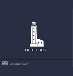 Lighthouse logo byron bay Royalty Free Vector Image