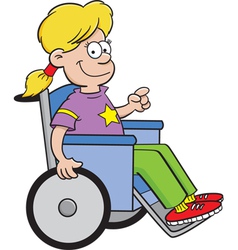 Cartoon boy in a wheelchair Royalty Free Vector Image