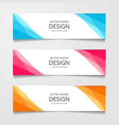 Abstract design banner web template with three Vector Image