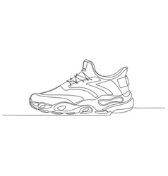 Continuous line drawing womens shoes shoe Vector Image