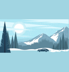 Night mountain background Royalty Free Vector Image