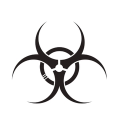 Monochrome silhouette with biohazard symbol Vector Image