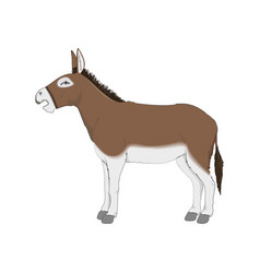 Donkey cartoon drawing Royalty Free Vector Image