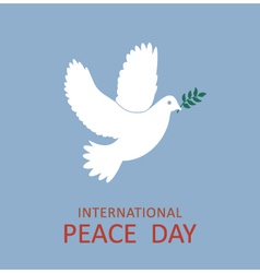 Peace dove with olive branch Royalty Free Vector Image