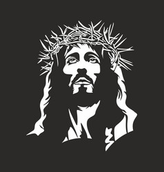 Face of jesus christ Royalty Free Vector Image