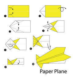 Step by step instructions how to make origami Vector Image