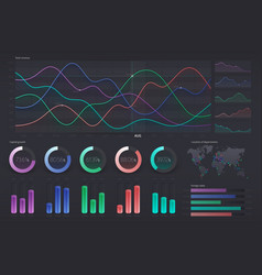 Data dashboard modern infographic ui interface Vector Image