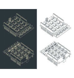 Arduino hardware seamless pattern drawings Vector Image