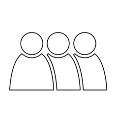 3 people icon group persons simplified human Vector Image