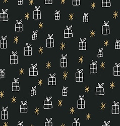 Hand drawn seamless pattern with christmas design Vector Image