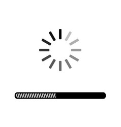 Progress loading bar grey icons Royalty Free Vector Image