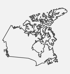 Map of canada silhouette of canada country Vector Image