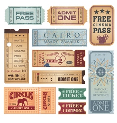 Vintage Ticket Vector Images Over 9 900