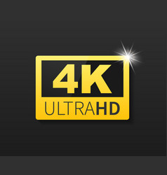 8k ultra hd label high technology led television Vector Image