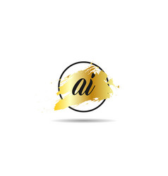 Initial letter ai logo template design Royalty Free Vector