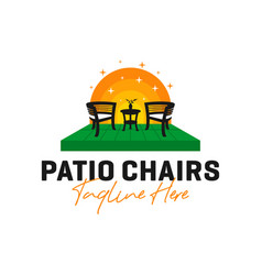 Home patio furniture inspiration logo Royalty Free Vector