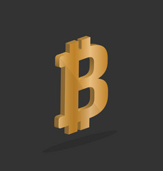 Letter b a symbol bitcoin digital currency Vector Image