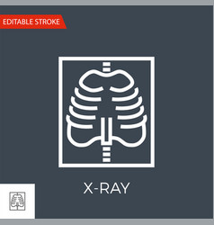 Chest x-ray logo icon design Royalty Free Vector Image