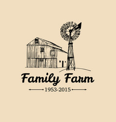 old barn logo vector