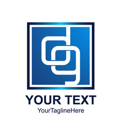 Letter dg linked overlapping logo Royalty Free Vector Image