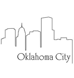 Oklahoma city skyline silhouette Royalty Free Vector Image