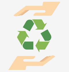 Reuse symbol white paper Royalty Free Vector Image