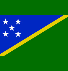 Solomon national flag in exact proportions Vector Image